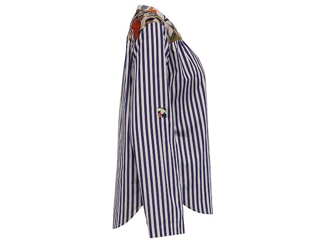 Blusa a maniche lunghe stampata La Prestic Ouiston in cotone multicolore - vista 3