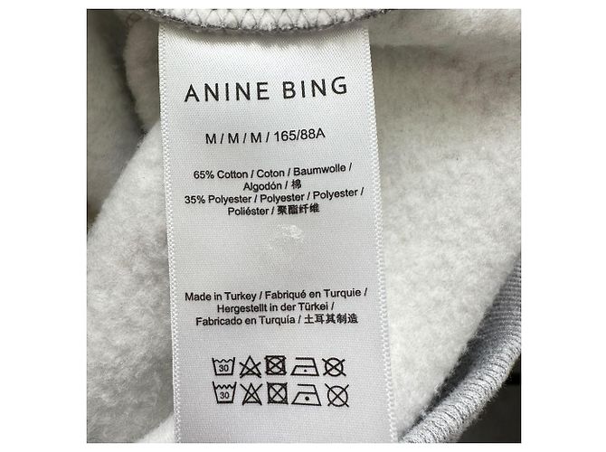 Sweatshirt Anine Bing Spencer em algodão cinzento - vista 6