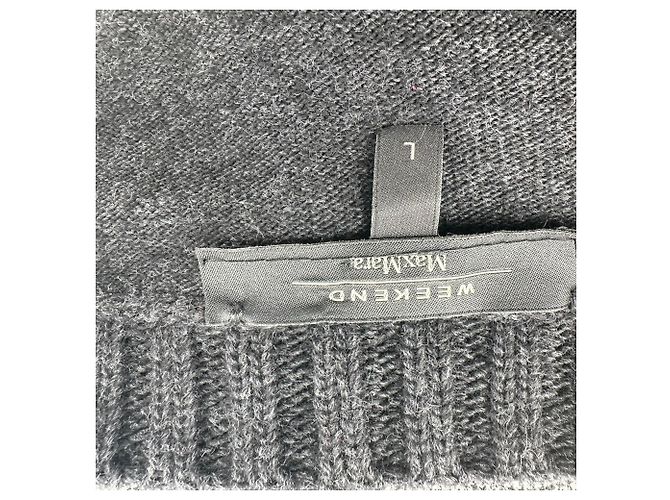 Abito Weekend Max Mara scollo a U lunghezza ginocchio in lana nera - vista 4