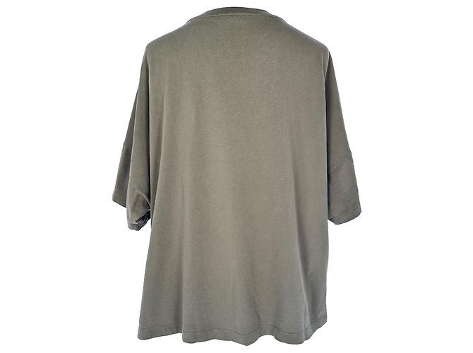 Loewe Rundhals T-Shirt mit kurzen Ärmeln aus Baumwolle in Olivgrün - Ansicht 3