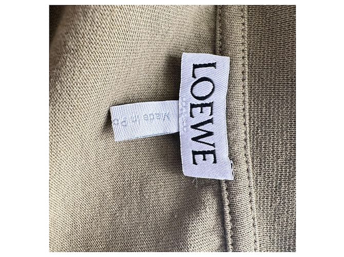 Loewe Rundhals T-Shirt mit kurzen Ärmeln aus Baumwolle in Olivgrün - Ansicht 4