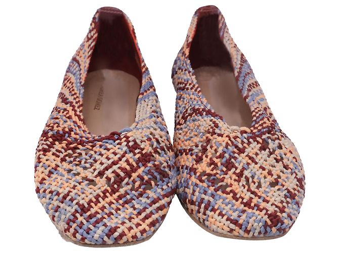 Autre Marque Andrea Gomez Dalia gewebte Ballerinas aus multicoloured Canvas - Ansicht 2