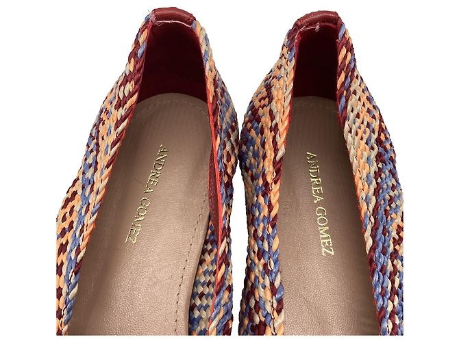 Autre Marque Andrea Gomez Dalia gewebte Ballerinas aus multicoloured Canvas - Ansicht 8