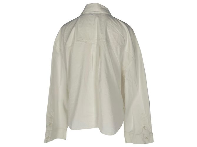 Camisa Anine Bing Travis en algodón marfil - vista 3