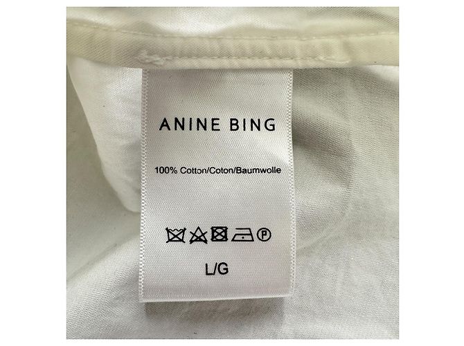 Camisa Anine Bing Travis en algodón marfil - vista 6