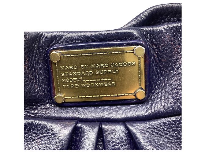 Borsa Hobo Marc By Marc Jacobs Classic Q Hillier in pelle blu navy - vista 13