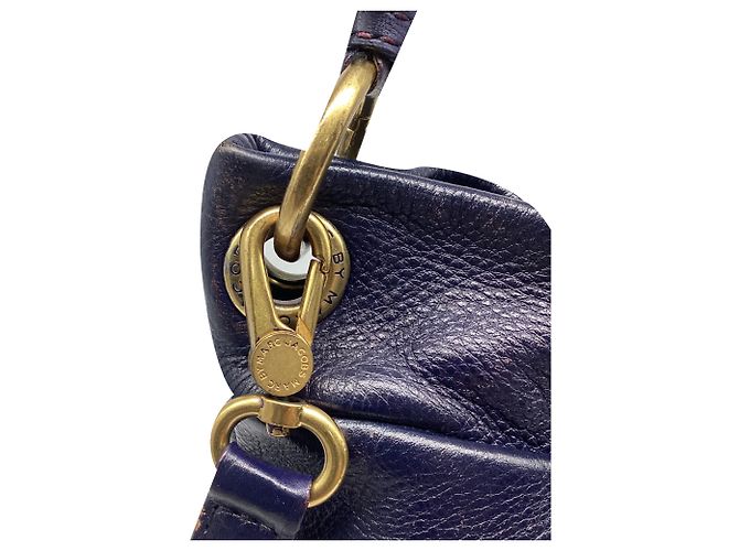 Borsa Hobo Marc By Marc Jacobs Classic Q Hillier in pelle blu navy - vista 14