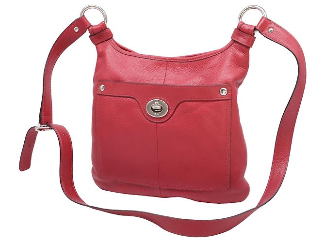 Coach Penelope Crossbody-Tasche aus rotem Leder - Ansicht 2