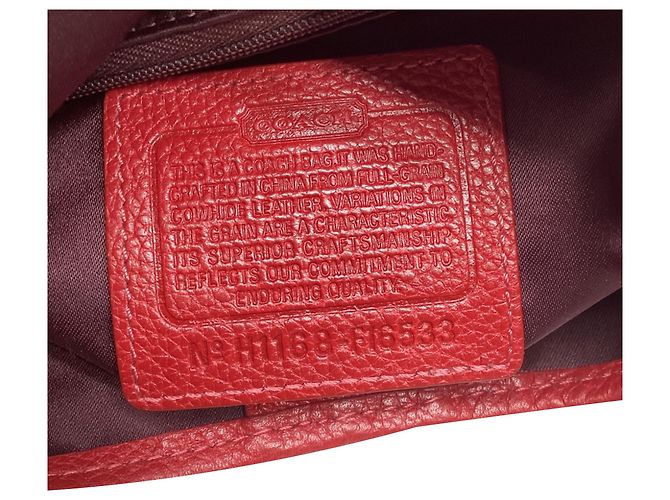 Coach Penelope Crossbody-Tasche aus rotem Leder - Ansicht 7