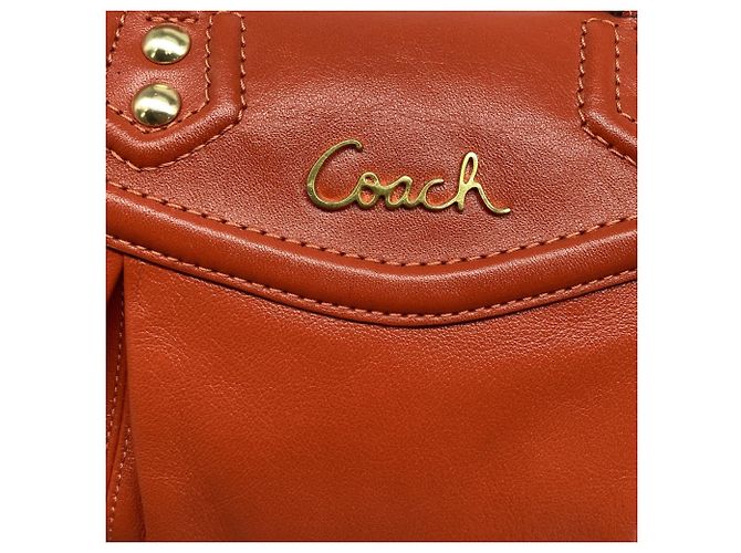 Coach Ashley Satchel Handtasche aus Rust Orange Leder - Ansicht 11
