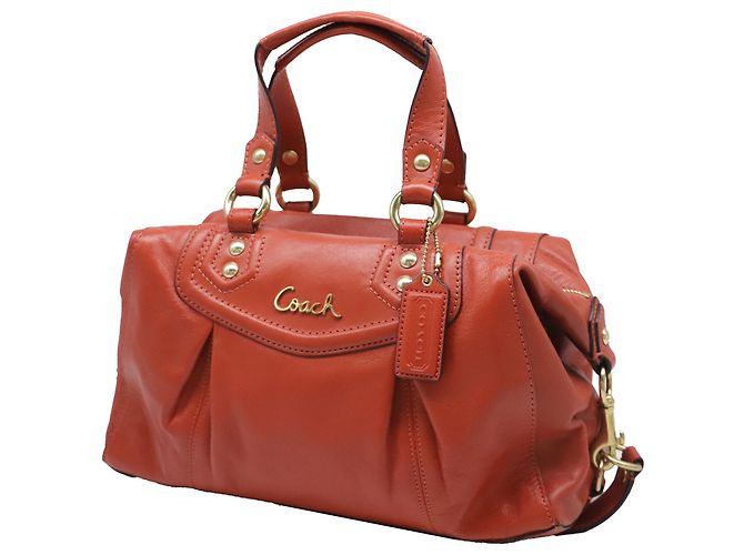 Coach Ashley Satchel Handtasche aus Rust Orange Leder - Ansicht 2