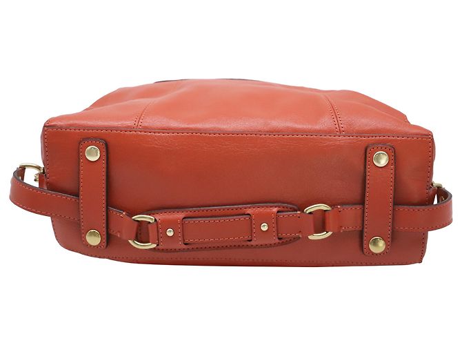 Coach Ashley Satchel Handtasche aus Rust Orange Leder - Ansicht 5