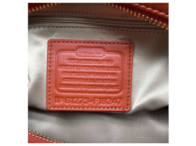 Coach Ashley Satchel Handtasche aus Rust Orange Leder - Ansicht 7