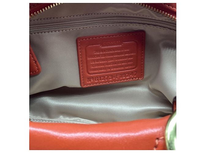 Coach Ashley Satchel Handtasche aus Rust Orange Leder - Ansicht 8
