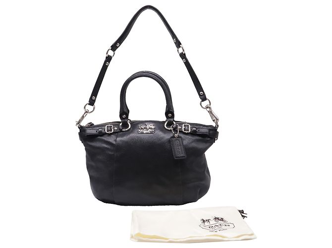 Coach Madison Sophia 2-Way Handbag in Black Leather - view 5