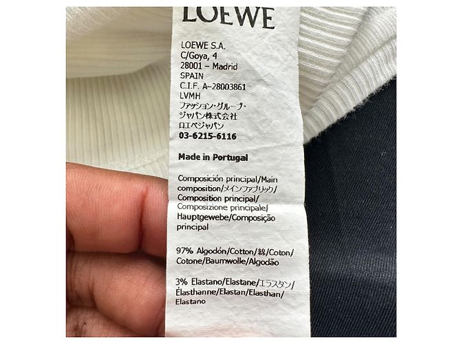Canotta Loewe Anagram in cotone bianco - vista 7