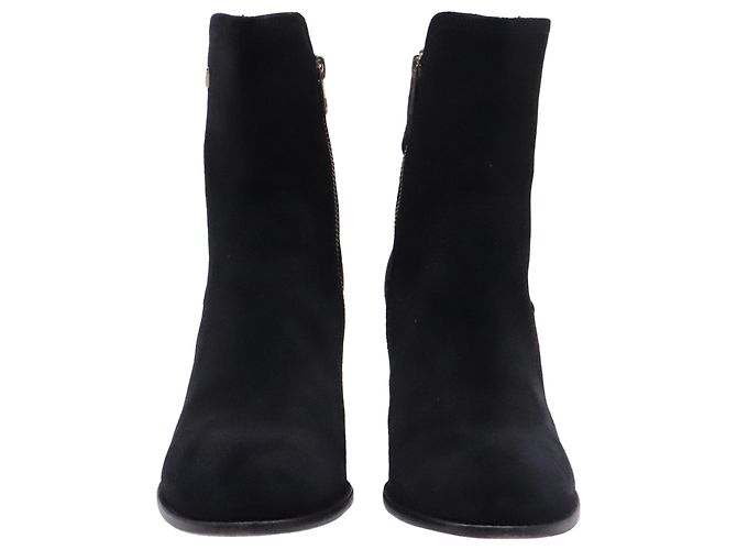 Bottines Zadig & Voltaire en daim noir - vue 2
