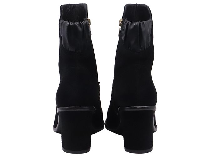 Bottines Zadig & Voltaire en daim noir - vue 4