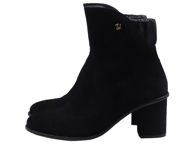 Bottines Zadig & Voltaire en daim noir - vue 5