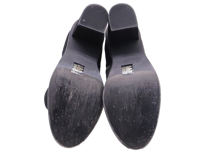 Bottines Zadig & Voltaire en daim noir - vue 6