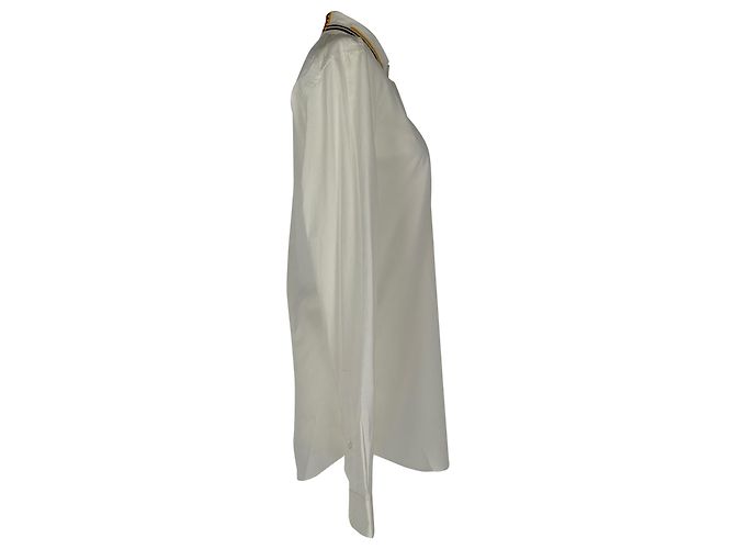 Red Valentino Chemise à col orné Valentino en coton blanc - vue 2