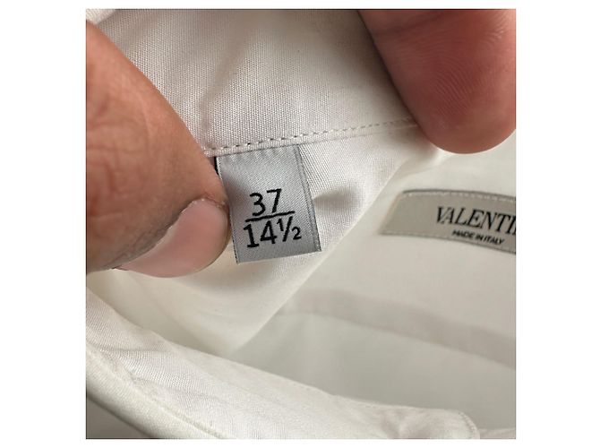 Red Valentino Chemise à col orné Valentino en coton blanc - vue 4