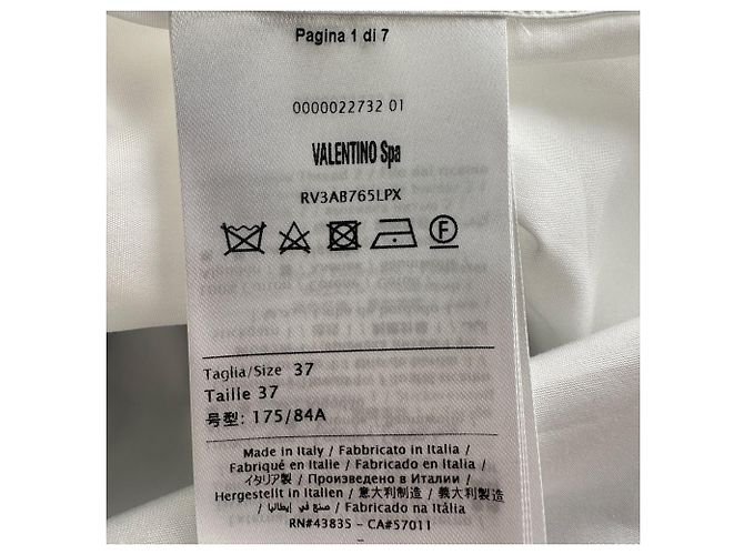 Red Valentino Chemise à col orné Valentino en coton blanc - vue 7