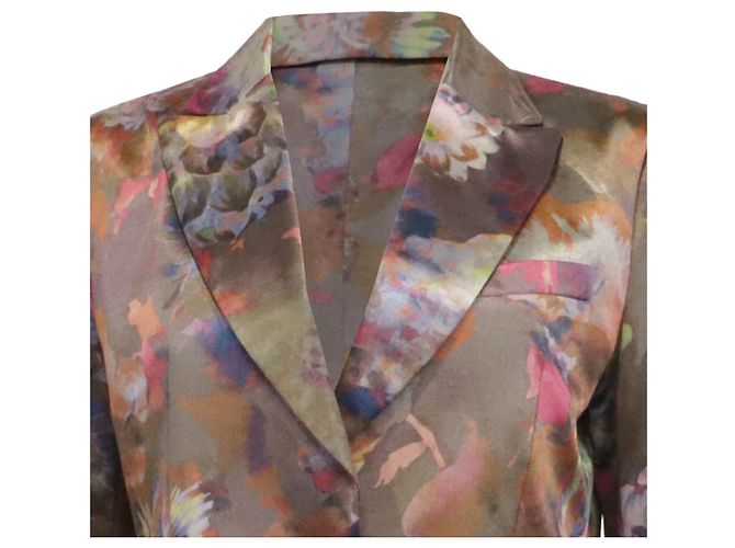 Etro einreihiger Blazer mit Blumenprint aus multicoloured Baumwolle - Ansicht 2