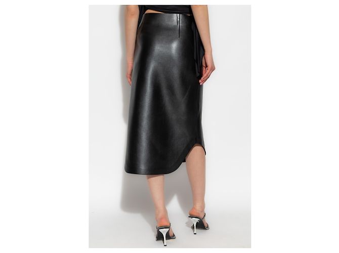 Falda Diesel de cuero vegano negra - vista 4