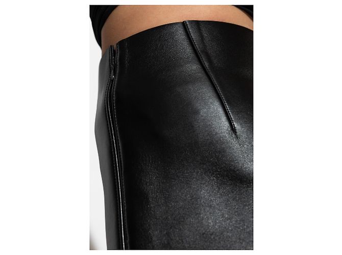 Falda Diesel de cuero vegano negra - vista 5