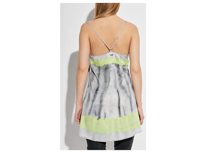 Diesel D-ESIRE Kleid Tie-Dye Grau Neon - Ansicht 4