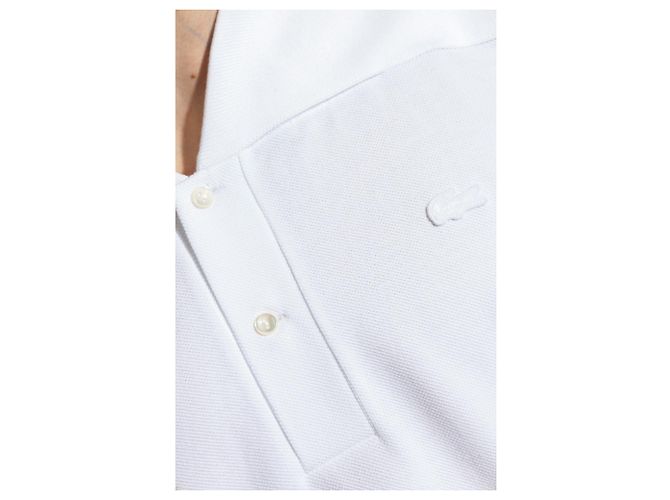Polo Lacoste bianca in cotone con logo - vista 5