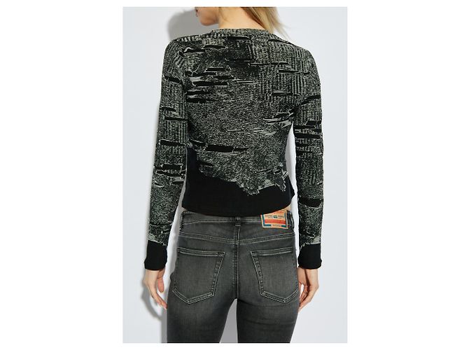 Diesel M-ALIMA-L Cardigan Schwarz Baumwolle - Ansicht 4