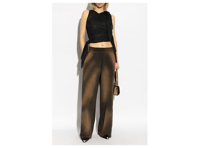 Diesel Top T-PERSEA-PLAIN Schwarz Nylon - Ansicht 2