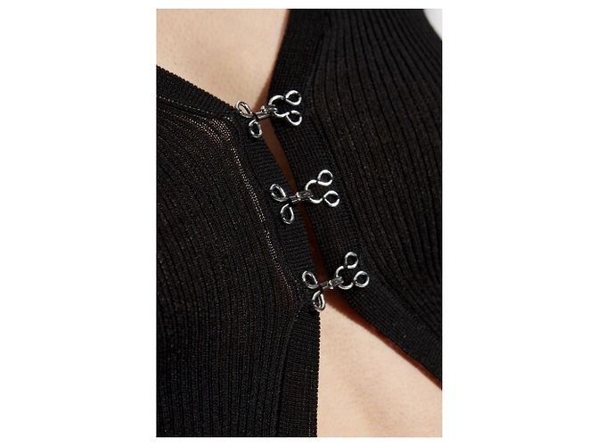 Dsquared2 Cardigan aus schwarzem Rippstrick - Ansicht 5