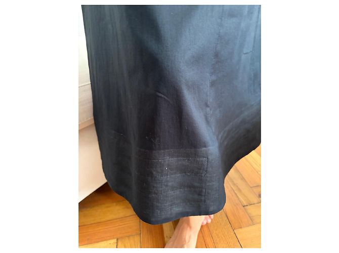 Dries Van Noten Falda Larga de Algodón Negra - vista 3