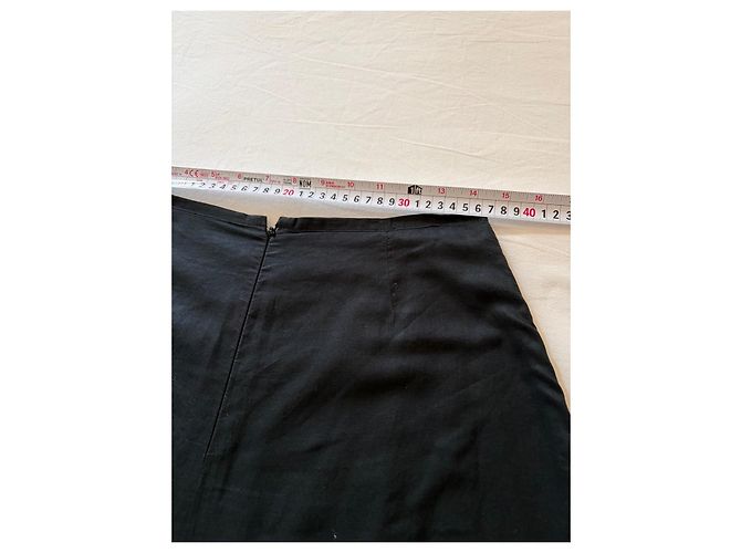Dries Van Noten Falda Larga de Algodón Negra - vista 6