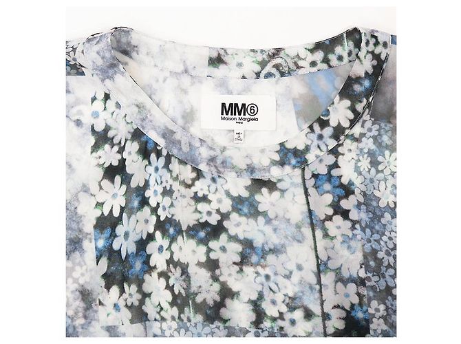 Maison Martin Margiela Top de gasa con estampado patchwork floral MM6 - vista 3