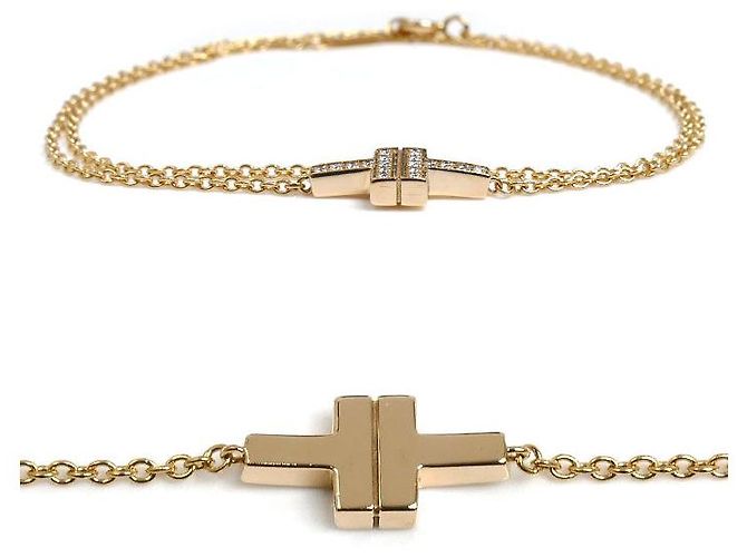 Tiffany & Co Bracciale Tiffany&Co. T TWO Au750 Diamanti - vista 3