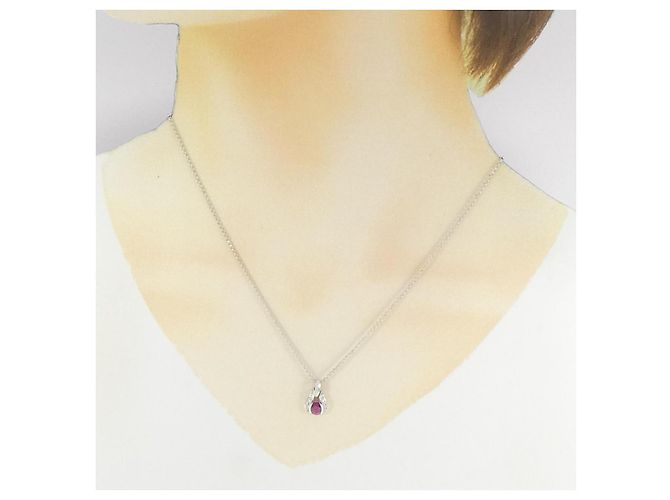 Autre Marque Collana in platino, rubini e diamanti - vista 6