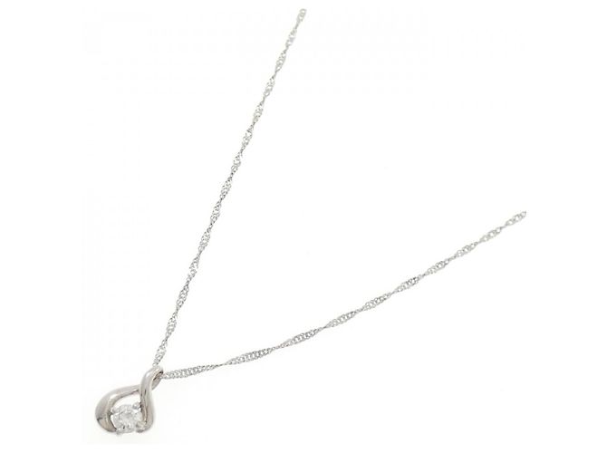 Autre Marque Platin-Diamant-Halskette - Ansicht 2