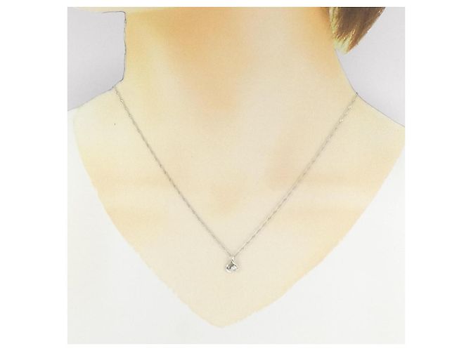 Autre Marque Platin-Diamant-Halskette - Ansicht 6