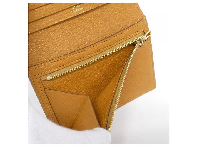 Béarn Hermès Hermes Bearn Compact Chevre Wallet - view 7