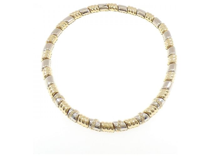 Autre Marque Collana in oro giallo Au750, oro bianco e diamanti - vista 6