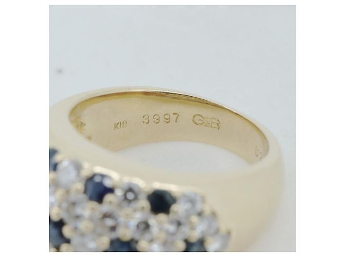 Autre Marque Gainsborough Au750 Saphir Diamant Ring - Ansicht 4