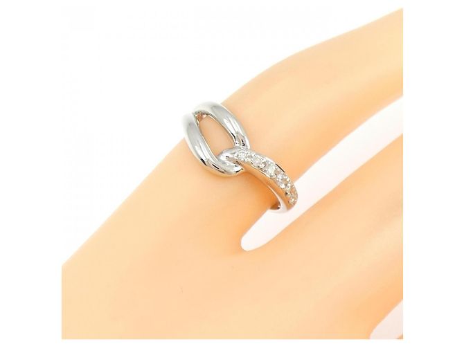 Autre Marque Anello Vendome Platinum Diamond Pinky Ring - vista 5