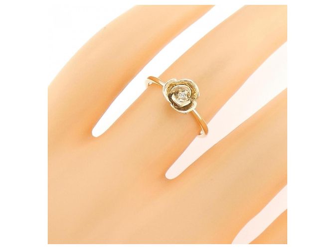 Autre Marque Anello ete Rose in oro giallo K10 e diamanti - vista 5