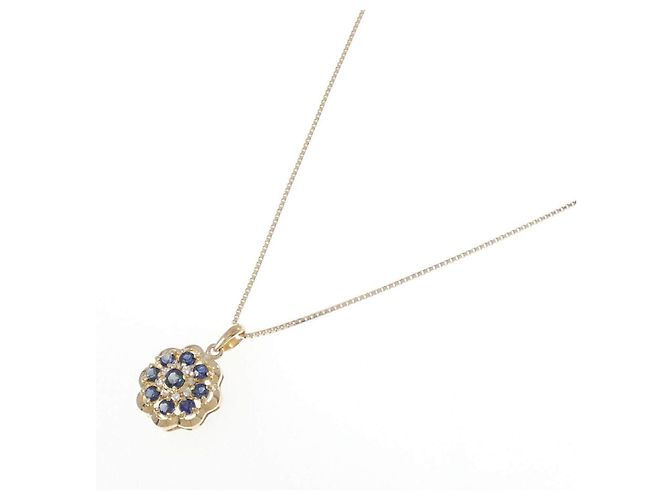 Autre Marque Au750 Saphir Diamant Halskette - Ansicht 2