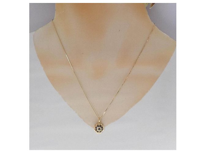 Autre Marque Au750 Saphir Diamant Halskette - Ansicht 6