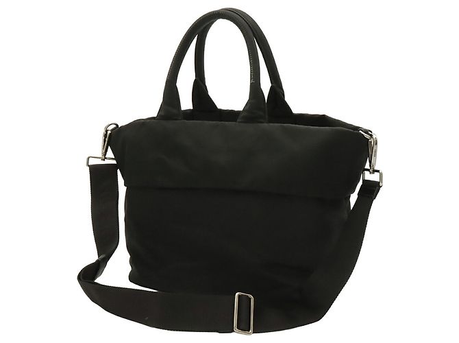 Prada Wendbare Tote Bag/Schultertasche aus schwarzem Nylon - Ansicht 3